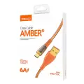 Recci Rtc-p19c Amber Series Usb-a To Type-c 6a Şeffaf Tasarım Şarj Ve Data Kablosu 1.5m