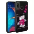 Samsung Galaxy A30 Kılıf Parlayan Kabartmalı İkonik Figürlü  Amas Silikon Kapak