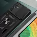 Samsung Galaxy A34 Kılıf Magnetik Standlı Kamera Korumalı  Sürgülü Kamera Korumalı Sürgülü Yüzüklü Tasarım Armor Vega