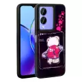 ViVo Y17s Case Shining Embossed Lopard Amas Silicone Cover with Iconic Figure