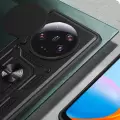 Xiaomi Mi 13 Ultra Kılıf Magnetik Standlı Kamera Korumalı Lopard Sürgülü Kamera Korumalı Yüzüklü Tasarım Armor Vega