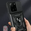 Xiaomi Mi 13T Kılıf Magnetik Standlı Kamera Korumalı  Sürgülü Kamera Korumalı Sürgülü Yüzüklü Tasarım Armor Vega