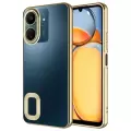 Xiaomi Poco C65 Kamera Lens Korumalı Şeffaf Renkli Logo Gösteren Parlak Omega Kapak