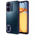 Xiaomi Poco C65 Kamera Lens Korumalı Şeffaf Renkli Logo Gösteren Parlak Omega Kapak