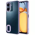 Xiaomi Poco C65 Kamera Lens Korumalı Şeffaf Renkli Logo Gösteren Parlak Omega Kapak