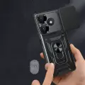 Xiaomi Redmi 13 4g Kılıf Magnetik Standlı Kamera Korumalı  Sürgülü Kamera Korumalı Sürgülü Yüzüklü Tasarım Armor Vega