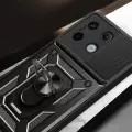 Xiaomi Redmi Note 13 Pro 5G Kılıf Magnetik Standlı Kamera Korumalı  Sürgülü Kamera Korumalı Sürgülü Yüzüklü Tasarım Armor Vega