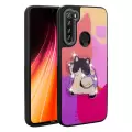 Xiaomi Redmi Note 8 Kılıf Parlayan Kabartmalı İkonik Figürlü  Amas Silikon Kapak