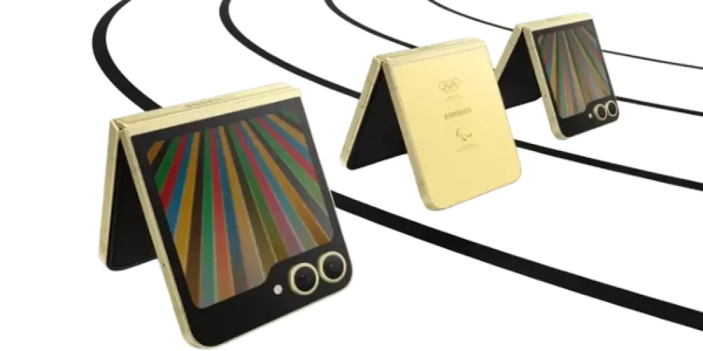 Samsungs Exclusive Galaxy Z Flip 6 for the Olympics: Stylish Design with Gold Details