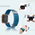 ​​​Apple Watch 44mm KRD-78 PU Deri Kordon Strap Kayış