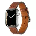 ​​​Apple Watch 38mm Metal Tokalı Hermes Deri Kordon Strap Pu Deri Akıllı Saat Kordon Kayış