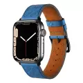 ​​​Apple Watch 38mm Metal Tokalı Hermes Deri Kordon Strap Pu Deri Akıllı Saat Kordon Kayış