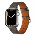 ​​​Apple Watch 40mm Metal Tokalı Hermes Deri Kordon Strap Pu Deri Akıllı Saat Kordon Kayış