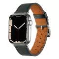 ​​​Apple Watch 40mm Metal Tokalı Hermes Deri Kordon Strap Pu Deri Akıllı Saat Kordon Kayış