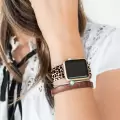 Apple Watch Kordon Leopar Desenli Silikon Kayış