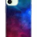 Apple iPhone 12 Uyumlu Kılıf Opus 05 Colorful Space Yıldızlar Koruma Kılıfı Gold