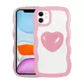 Apple iPhone 11 Kılıf Renkli Kalp Figürlü Lopard Ponçik Kapak