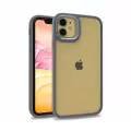 Apple iPhone 12 Kılıf Lopard Kamera Çıkıntılı Arkası Şeffaf Köşeleri Parlak Renkli Işlemeli Kapak Flora