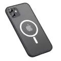 Apple iPhone 12 Kılıf Uyumlu Kamera Lens Korumali Magsafe Destekli Sert Mika Mokka