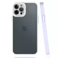 Apple iPhone 12 Pro Kılıf Renkli Silikon Kenarlı Kamera Korumalı Şeffaf Mima Kapak