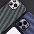 Apple iPhone 12 Pro Max Kılıf Karbon Fiber Tasarımlı Lopard Karbono Kapak