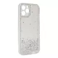 Apple iPhone 12 Pro Max Uyumlu Kılıf Parlak Gümüş Simli Parıltılı Kapak Fensi