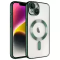 Apple iPhone 13 Kılıf Şeffaf Renkli Yumuşak Kamera Lens Korumalı Magsafe Şarj Kapak Demre