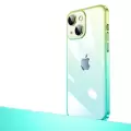 Apple iPhone 13 Kılıf Premium Colorful Ince Kapak Senkron Kamera Üstü Cam Kaplamalı Rainbow Mika
