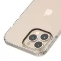 Apple iPhone 13 Pro Coss Sert Darbe Emici Silikon Şeffaf Kamera Korumalı Arka Kapak