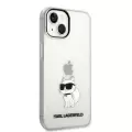 Apple İphone 14 Kılıf Karl Lagerfeld Transparan Choupette Dizayn Kapak