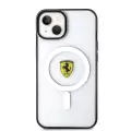 Apple İphone 14 Plus Kılıf Ferrari Magsafe Şarj Özellikli Transparan Dizayn Kapak