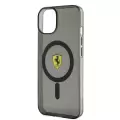 Apple İphone 14 Plus Kılıf Ferrari Magsafe Şarj Özellikli Yarı Transparan Dizayn Kapak