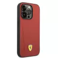 Apple İphone 14 Pro Kılıf Ferrari Magsafe Şarj Özellikli Deri Kenarları Damgalı Dizayn Kapak