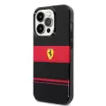 Apple İphone 14 Pro Kılıf Ferrari Orjinal Lisanslı Magsafe Şarj Özellikli Yatay Çizgili Dizayn Kapak