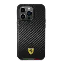 Apple İphone 14 Pro Max Kılıf Ferrari Magsafe Şarj Özellikli Karbon İtalyan Bayrak Dizayn Kapak