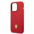 Apple İphone 14 Pro Max Kılıf Ferrari Magsafe Şarj Özellikli Silikon Metal Logo Dizayn Kapak