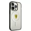 Apple İphone 14 Pro Max Kılıf Ferrari Magsafe Şarj Özellikli Transparan Dizayn Kapak
