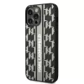 Apple İphone 14 Pro Max Kılıf Karl Lagerfeld Pu Suni Deri Şerit Dizayn Kapak