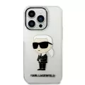 Apple İphone 14 Pro Max Kılıf Karl Lagerfeld Transparan İkonik Karl Dizayn Kapak