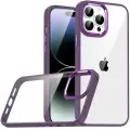 Apple iPhone 14 Pro Max Kılıf Lopard Kamera Çıkıntılı Arkası Şeffaf Köşeleri Parlak Renkli Işlemeli Kapak Flora