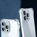 Apple iPhone 14 Pro Max Kılıf Lopard Nitro Antishock Köşe Koruma Darbe Emici Şeffaf Orjinal Doku Silikon