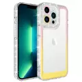 Apple iPhone 14 Pro Max Kılıf Simli ve Renk Geçiş Tasarımlı Lens Korumalı Lopard Park Kapak