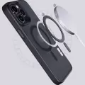 Apple iPhone 14 Pro Max  Uyumlu Magsafe Destekli Kamera Çıkıntılı Arkası Mat Şeffaf Hibrit Kılıf