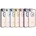 Apple iPhone 7 Kamera Lens Korumalı Şeffaf Renkli Logo Gösteren Parlak Omega Kapak