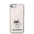 Apple İphone 7 Kılıf Karl Lagerfeld Transparan Choupette Dizayn Kapak