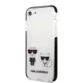 Apple İphone 8 Kılıf Karl Lagerfeld Kenarları Siyah Silikon K&c Dizayn Kapak