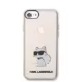 Apple İphone Se 2020 Kılıf Karl Lagerfeld Transparan Choupette Dizayn Kapak