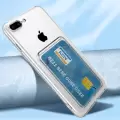 Apple iPhone SE 2022 Kılıf Şeffaf Renksiz Kartlıklı Cüzdanlı Kamera Korumalı Esnek Silikon Kapak Setra