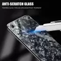 Apple iPhone SE 2022 Kılıf Lopard Marbel Cam Silikon