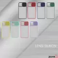 Apple iPhone SE 2022 Kılıf Lopard Slayt Sürgülü Kamera Korumalı Renkli Silikon Kapak
